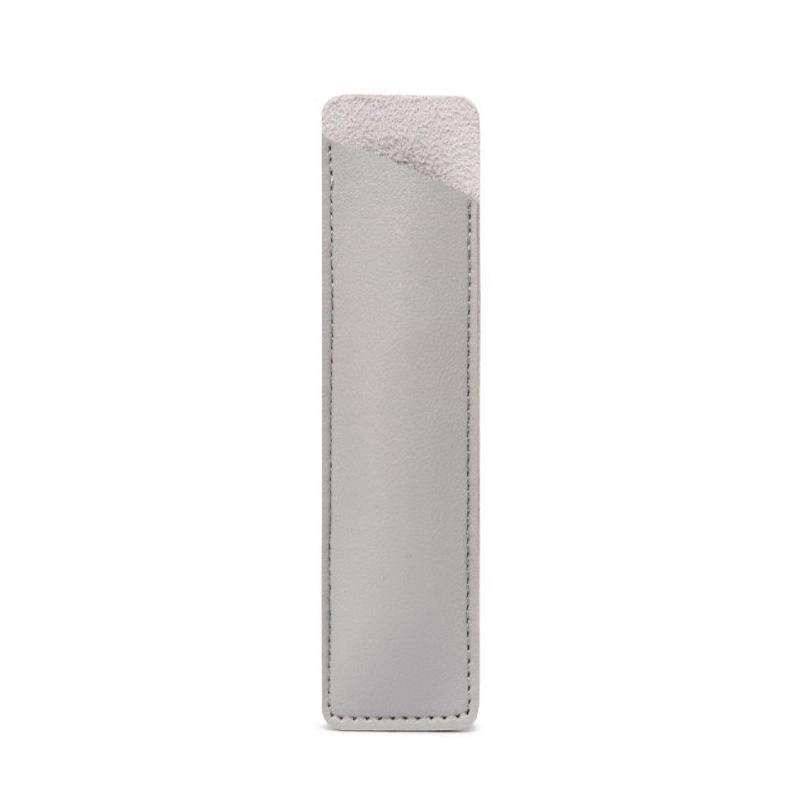 Solid Color Leather Pencil Case – Student Stationery Bag with Fountain Pen Cover