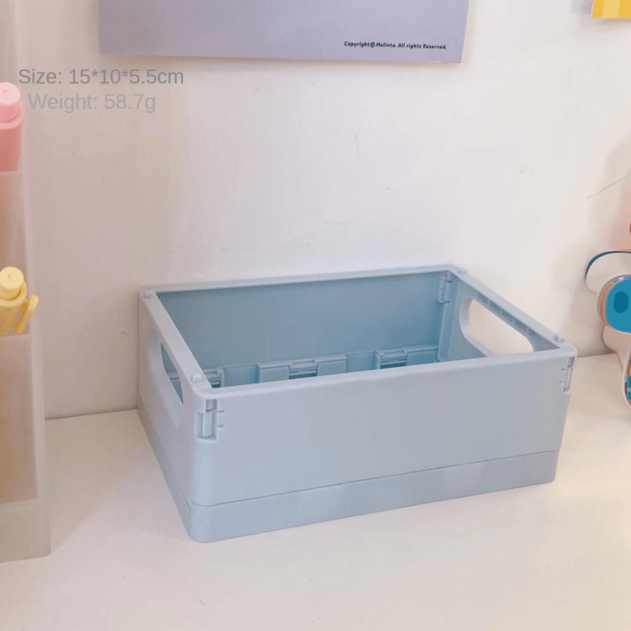 1pc Dormitory desktop storage box, book storage basket, simple foldable storage box, miscellaneous storage basket
