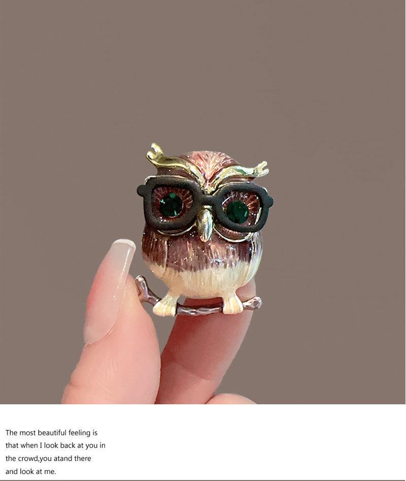 

Мультяшна брошка-сова, Дизайн високого класу для жінок, Мила корсажна брошка, Аксесуар для костюма. One Size чорний