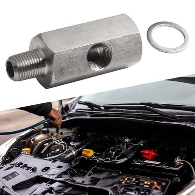 1pc Turbo Oil Feed Adapter Fitting Line Gauge 1/8NPT Stainless Steel For