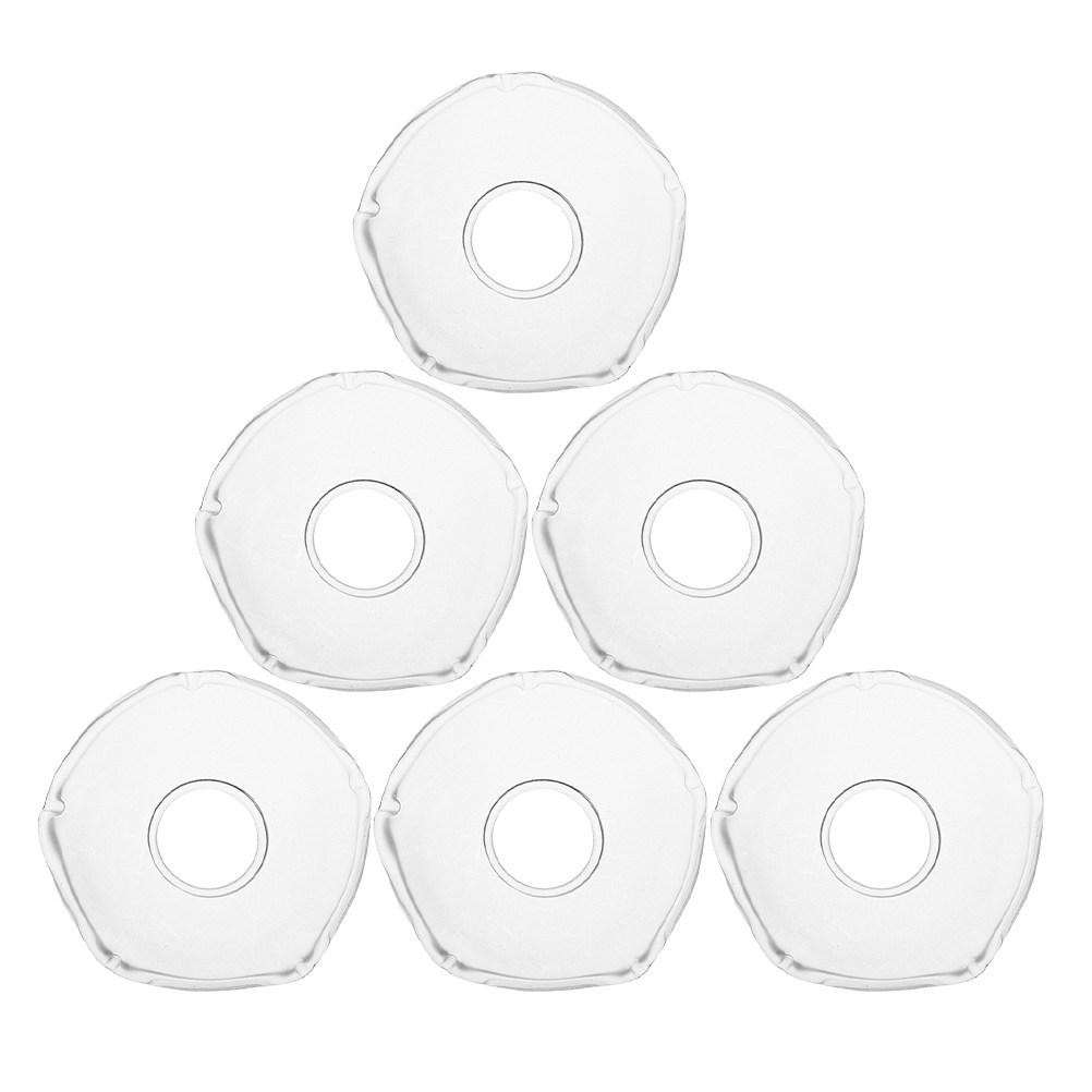 6Pcs Transparent Glass Drip Protectors Wax Catchers Reusable Bobeches for Wedding Holiday Party Church Decoration