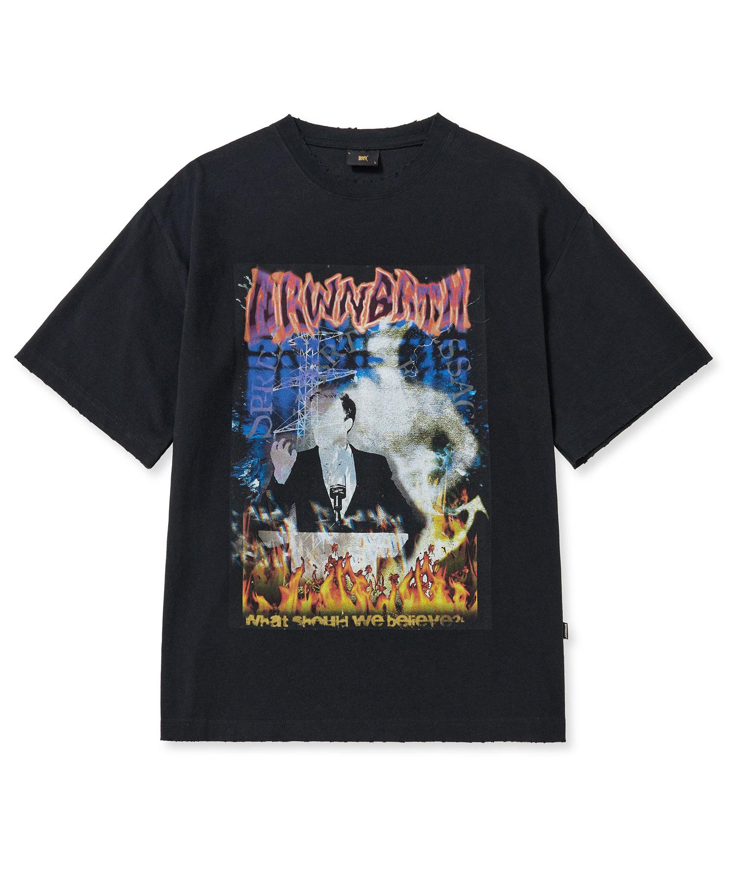 Коричневая футболка Bless Believe - Черная Black/M