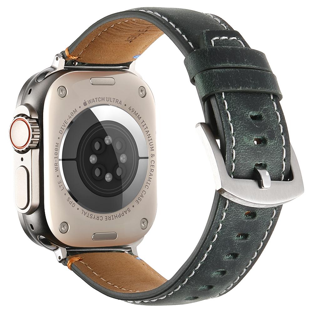 KALEBOL Genuine Cow Leather Watch Strap for Apple Watch Ultra 3 2 1 49mm/Series 11 10 46mm/9 8 7 45mm/SE3 SE2 SE 6 5 4 44mm/3 2 1 42mm