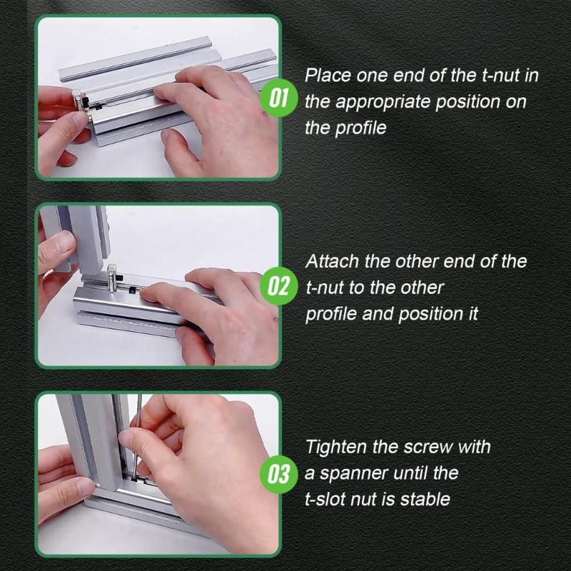 10Pieces Sturdy Stainless Steel L Shaped Brackets for 8mm Slot Aluminum Frame Right Angles Connection Daily Use