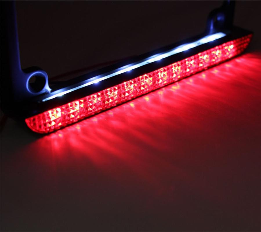 Universal Motorcycle Frame Side Mount LED Tail Light Brake Running License Plate
