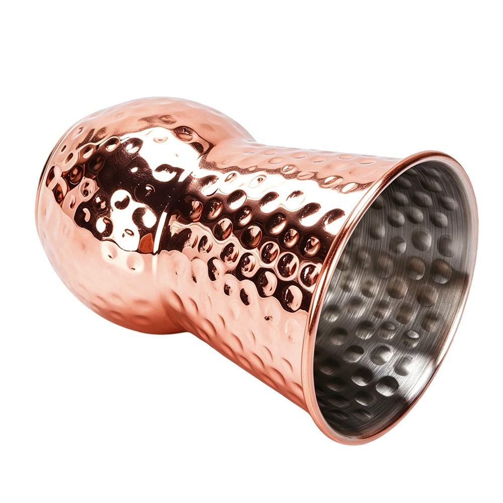 304 Stainless Steel Hammered Drinking Cup Copper Plated Insulated Cocktail Cup Home