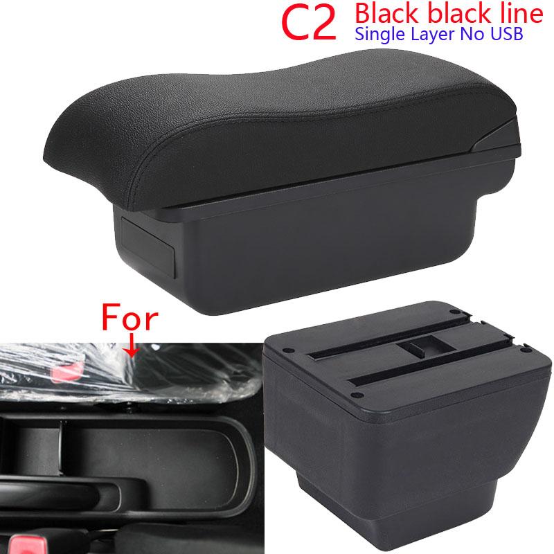For MAZDA 2 Armrest Box For Mazda 2 Demio Car Armrest Curved Surface Leather Car Storage Box Simple Installation Interior Detail