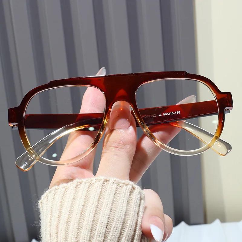

Vintage Brand Designer Oversized Pilot Sunglasses Women For Men Fashion Popular Big Frame Luxury New Sun Glasses Punk Eyeglasses As The Picture