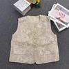 Spring 2025 High-End Chinese-Style Sleeveless Lace Vest