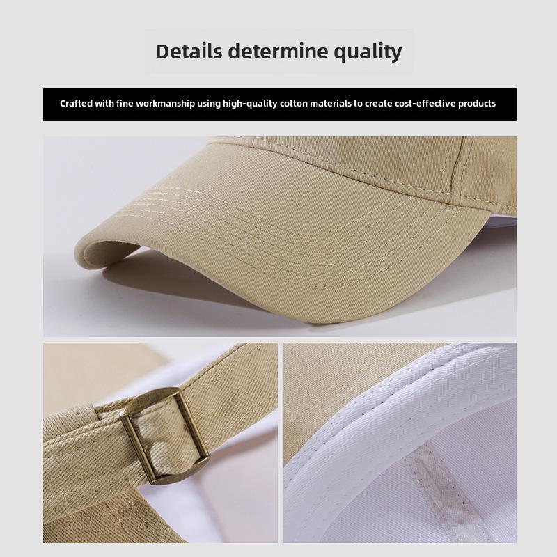 "65cm Unisex Solid Color Baseball Cap with Soft Top, Deepened and Widened Brim for a Slimmer Face Look."