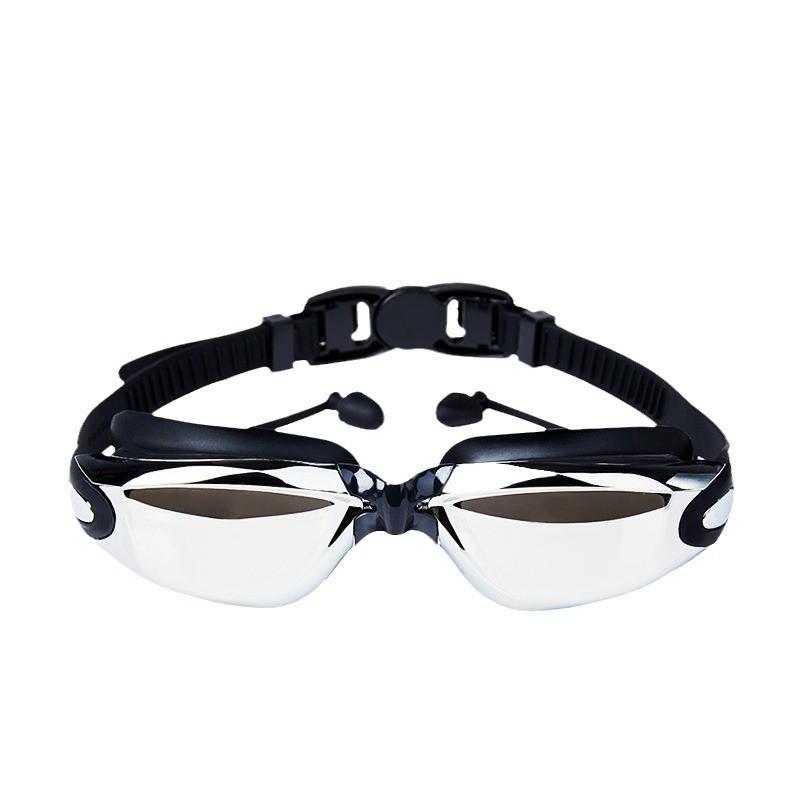 Anti-Fog Waterproof Swimming Goggles With Ear Plugs PC Lens Adults