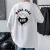 Heavyweight Combed Cotton T-Shirt Youth Loose Fit Half Sleeve Graphic Print Tee