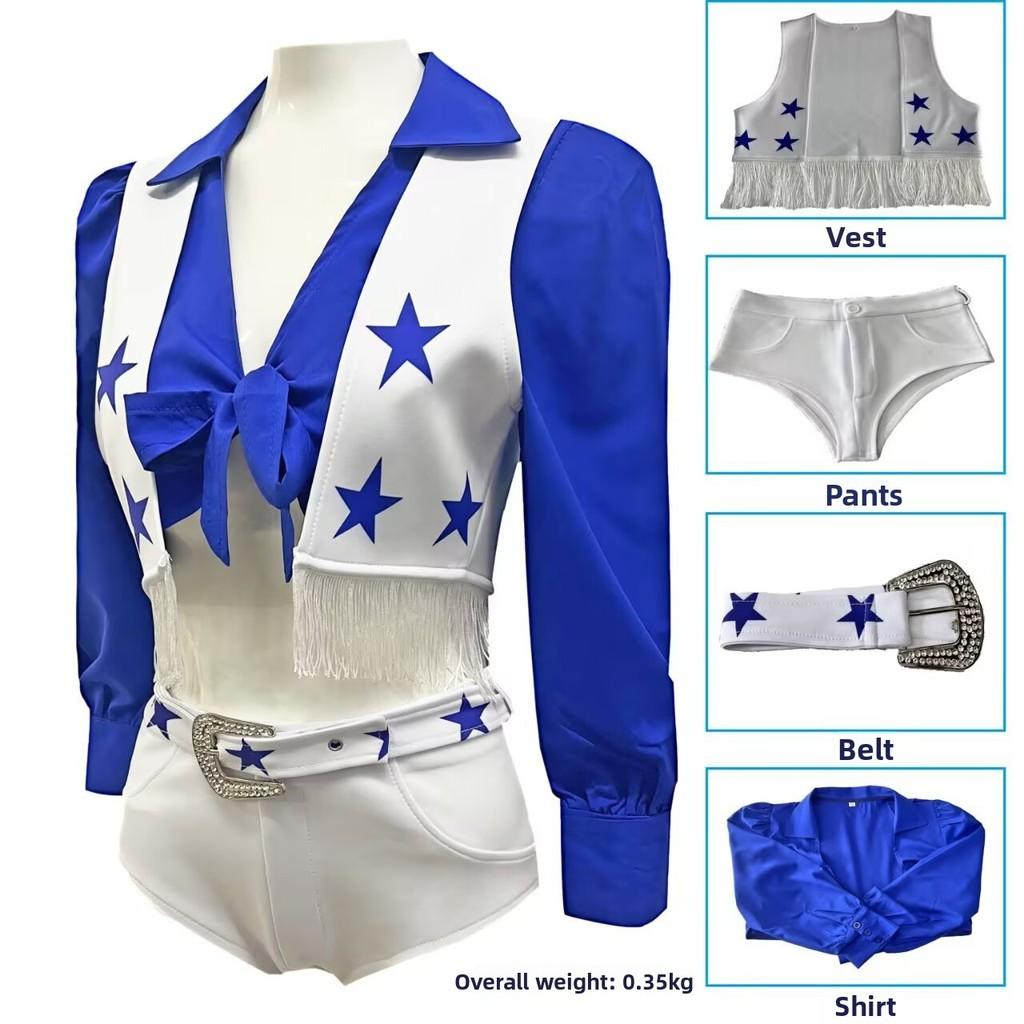 Football Cheerleader Match Girl Performance Costume Set For Performances Stage