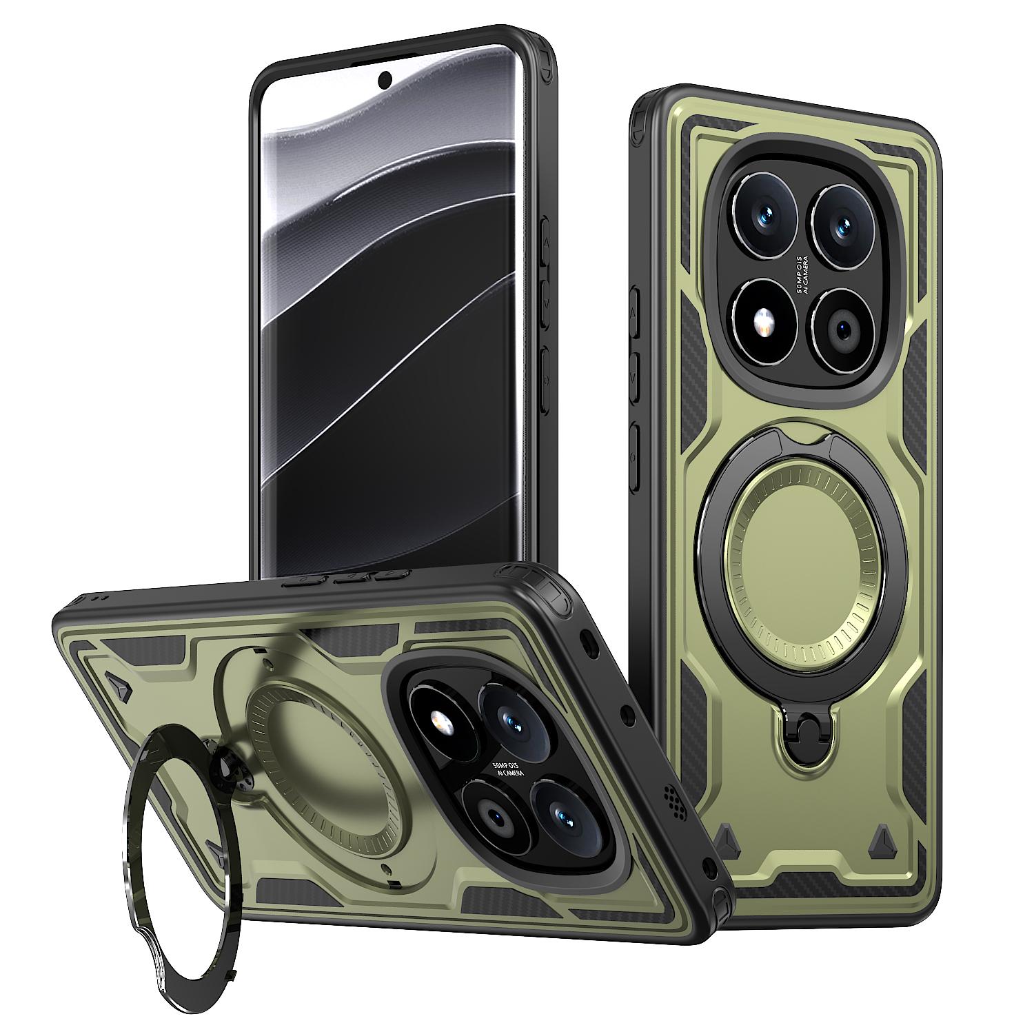 

Rugged Heavy Armor Strong Magnetic Holder Case For Xiaomi Redmi Note 15 Pro 4G 14 Pro Plus Military Grade Anti-drop Bumper Cover Redmi note 15 Pro 5G