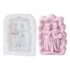 Elegant Marriage Frame Silicone Molds Reusable Bride and Grooms Themed Frame Silicone Candle Molds for Home Decoration