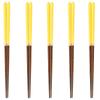 Happy Set of Made of Made In PID6207 J-kitchens Chopsticks, 5, Wood, Japan,