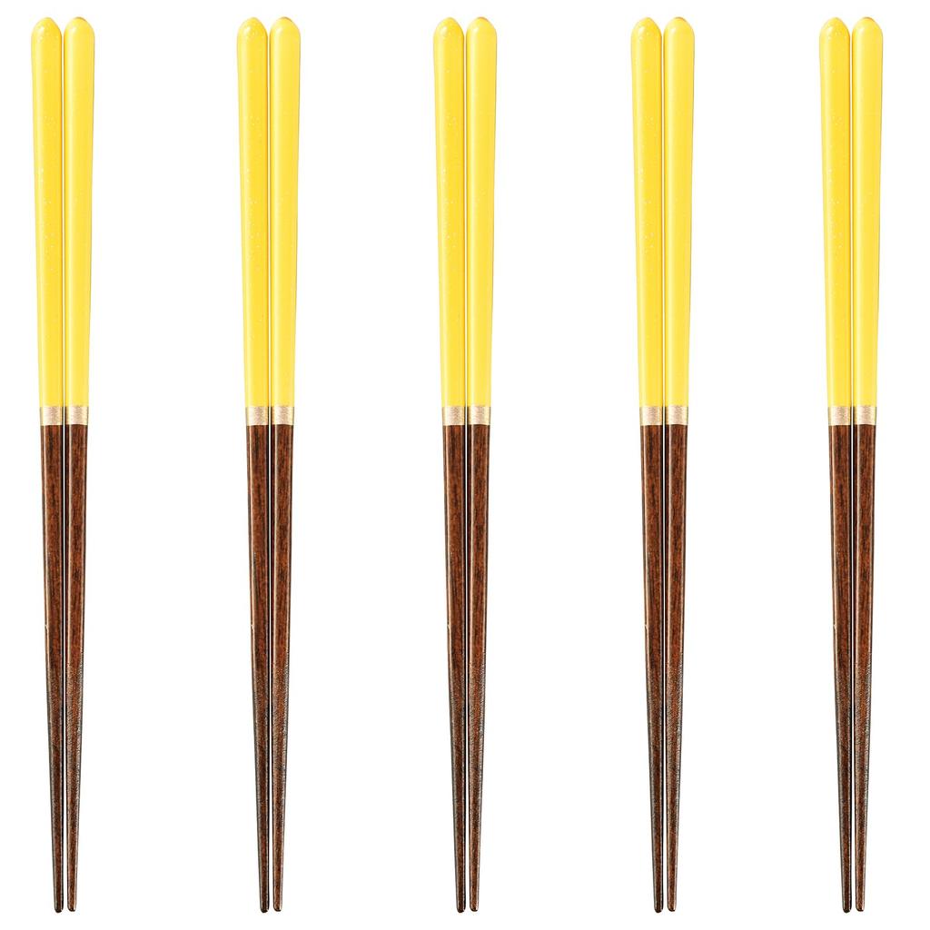 Happy Set of Made of Made In PID6207 J-kitchens Chopsticks, 5, Wood, Japan,