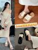 May Day Tehui~ Sheepskin Thick-soled One-word Drag 2025 Summer New Product Light and Comfortable Height-increasing Sandals Women