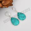 Orecchini Pendenti a Goccia di Turchese in Argento Sterling 925 Gioielli Boho con Pietre Preziose Fatti a Mano per Donna