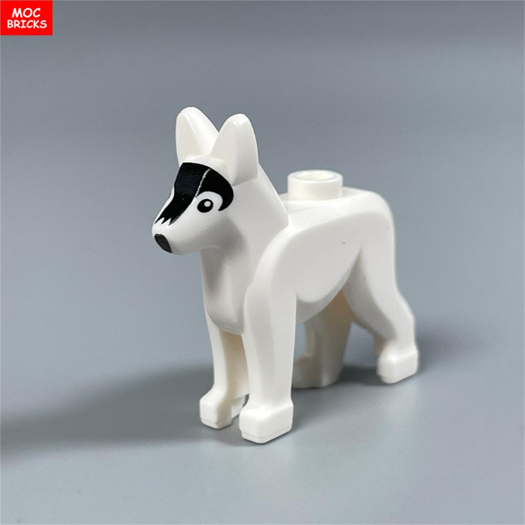 Non-Toxic Moc Bricks Police Dog Animal Shepherd Dalmatian Poodle City Model Building Blocks Educational Toys Children'S Gifts