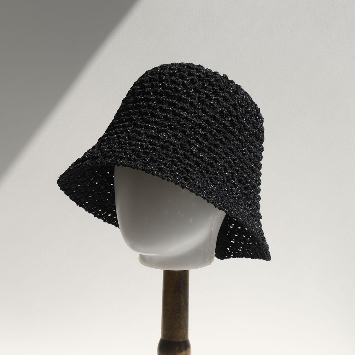 

Women Bucket Hat Summer Hollow Out Thin Breathable Sun Hat Female Beach Panama Cap Fold Outdoor fashion Lesure Fishierman Cap 56-58CM