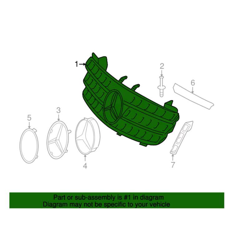 Mercedes-Benz GL-Class X164 Radiator Grille (2009-2012)