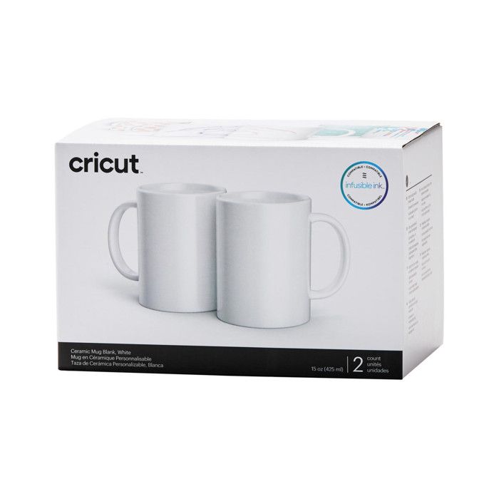 Mug En Céramique - Cricut - 15oz - Blanc - 2/Pkg - Cylindrique