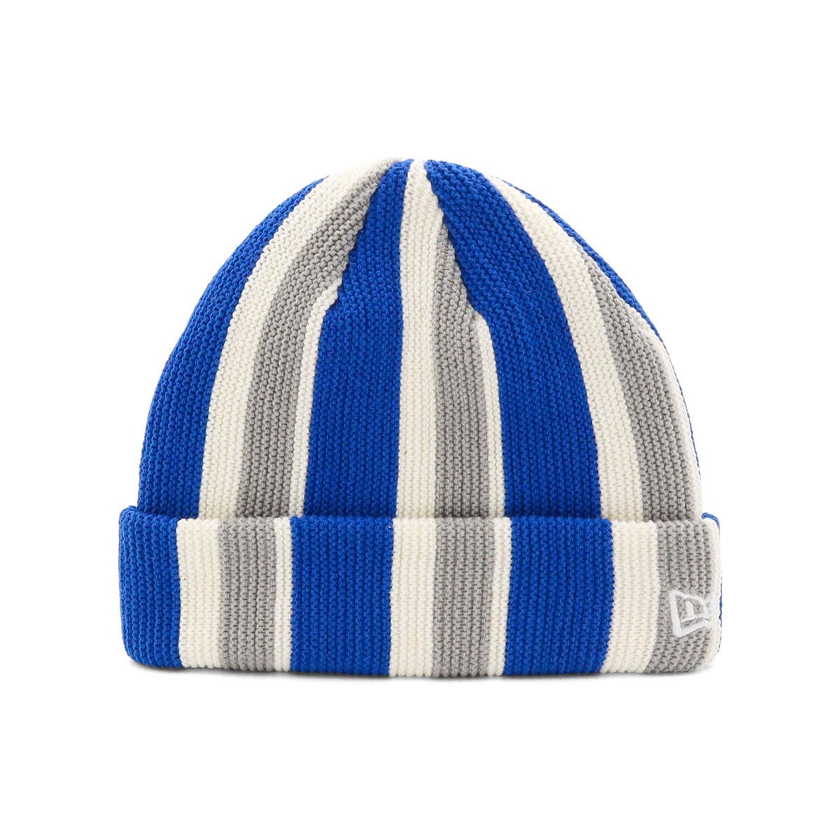 New Era Свободная базовая шапка-бини в полоску Серая/Рой