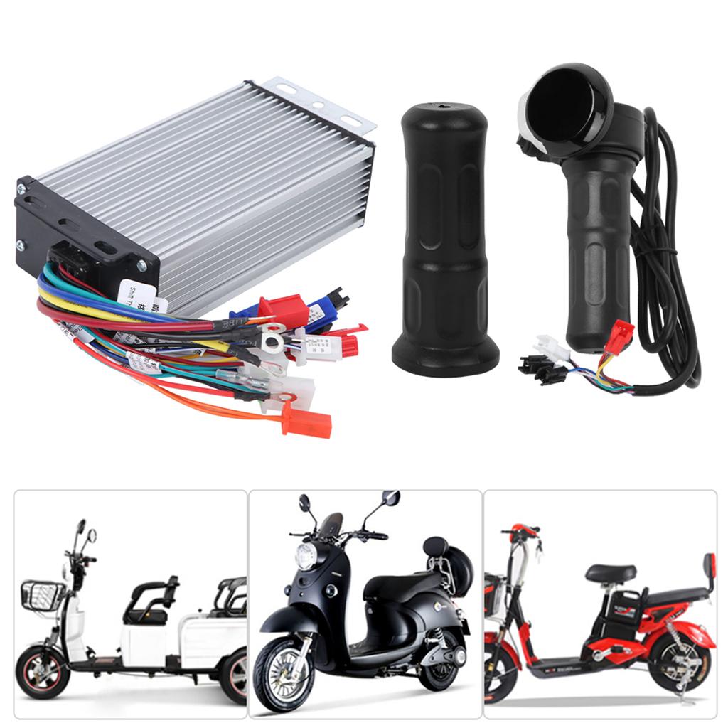 LCD Display Throttle Grip with 12 Tube Sinusoid 48v 60v 64V Electric Bike Controller for EBike