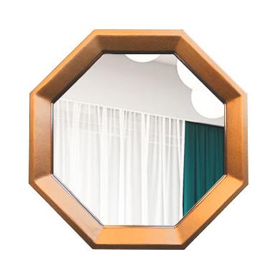 

Living Room Fireplace Combination Mirror Wall Hanging Imitation Metal Octagon Mirror Wall Hanging Background Interior Decoration