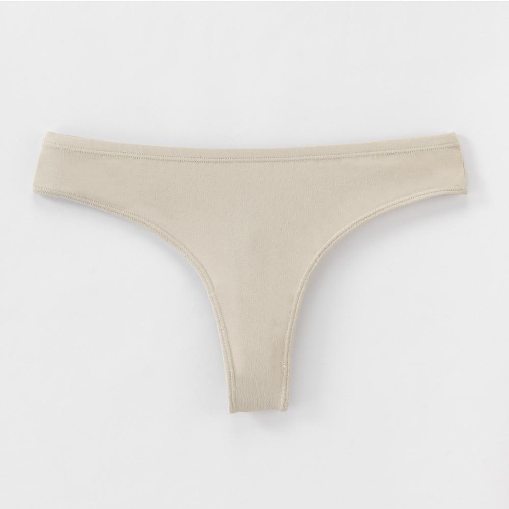 Women's Sensual Brazilian Briefs Low-Rise Solid-Colour Invisible Thong Form-Fitting for a Flattering Silhouette