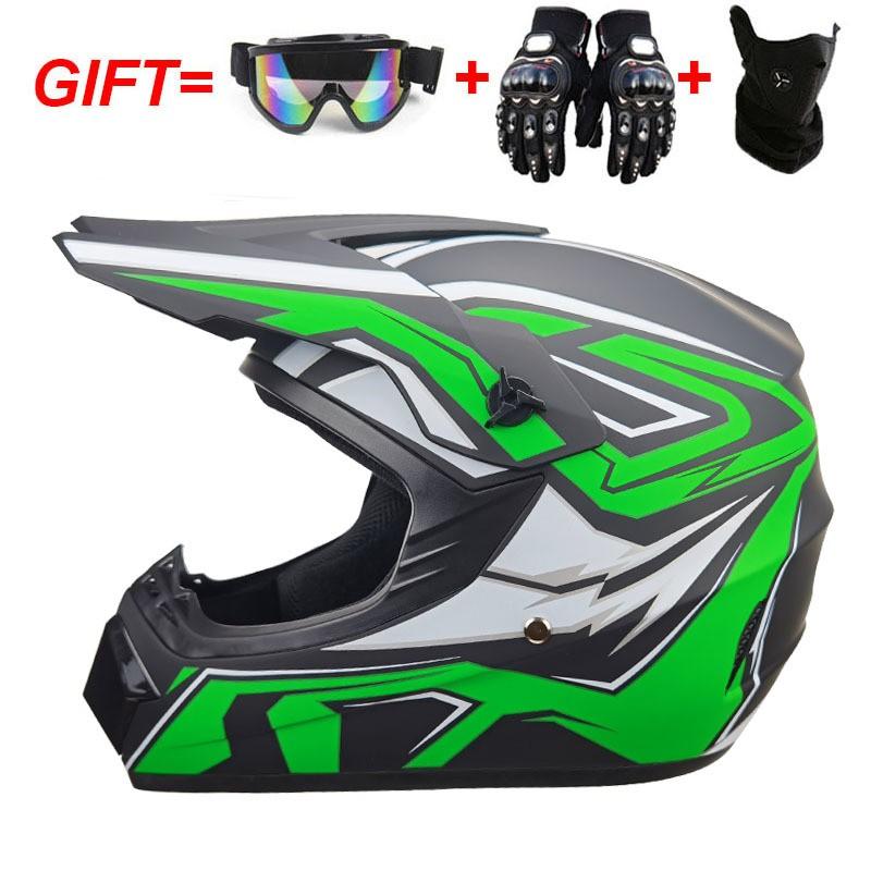 Full Face Motorcycle Helmet Off-Road ATV Dirt Bike Downhill Mountain Karting Adult Unisex ABS Safety Gear