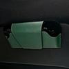 Sunglasses Holder for Car Sun Visor Soft Velvet Lined Sunglasses Case Anti-Scratch Leather Storage Box Space-Saving Car Accessory Organizer for