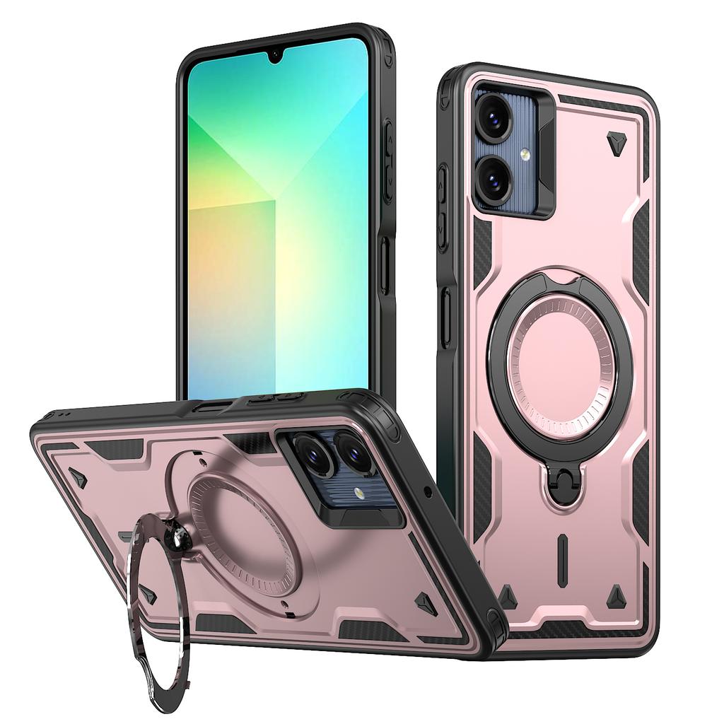 For Samsung Galaxy A07 4G Magnetic Case Military Protection PC + TPU Kickstand Phone Cover
