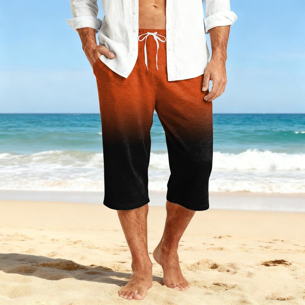 Herrshorts, casual, med dragsko, kort