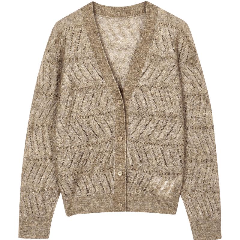 

LESS 2024 Autumn V-neck Long Cardigan Sweater L