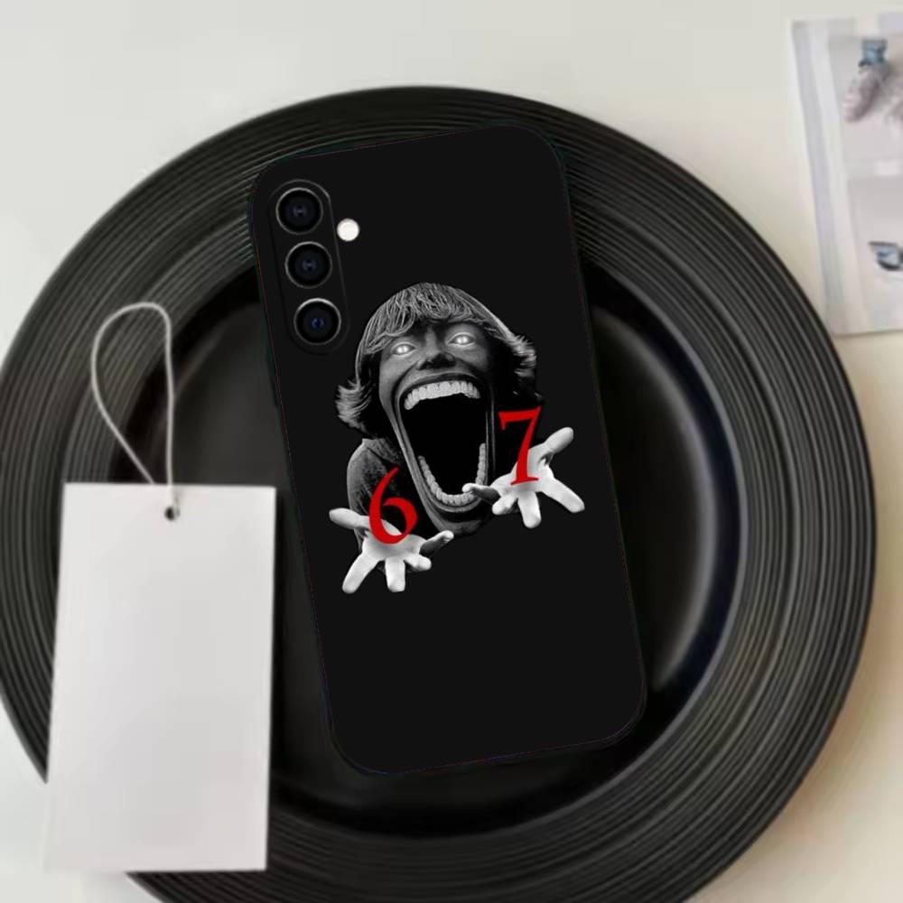 67 Six Seven-n Phone Case Black Silicone Soft For Samsung Galaxy A73,A72,A71,A70,A53,A52,A51