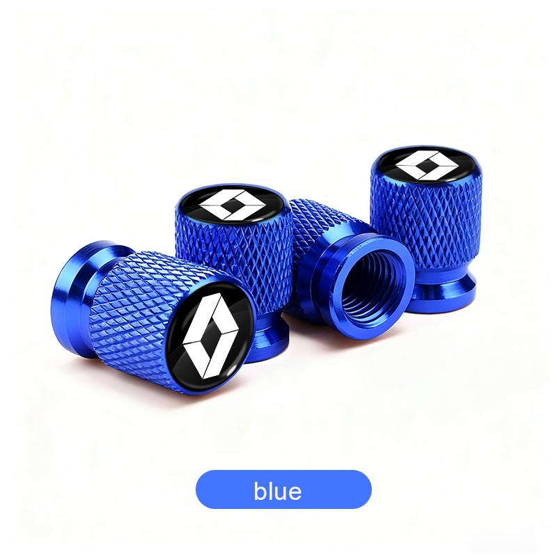 4pcs Car Tire Valve Stems Cap Aluminum Tyre Wheel Stem Air Valve Cover Airdust For Renault Clio Laguna 2 Megane 2 3 Duster Logan Z888