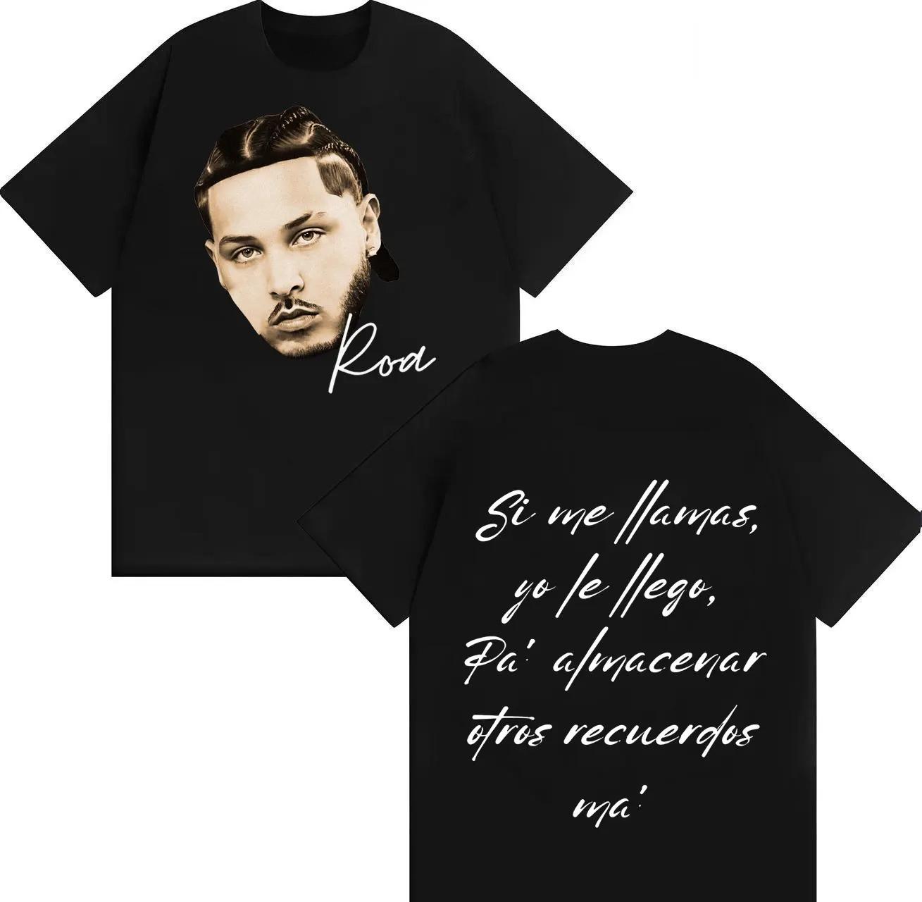 Cotton Oversized 90s Casual Hot Sale ONeck Tops Rapper Roa Latam Tour Merch Fashion Tshirt Unisex Hip Hop High Quality Clothing S