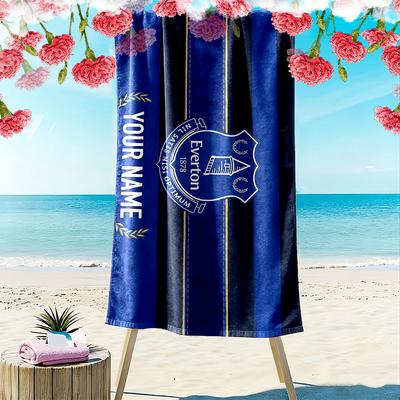 Everton Football Club Print Beach Towel, Large Soft Quick Dry Towel for Beach Camping Swimming