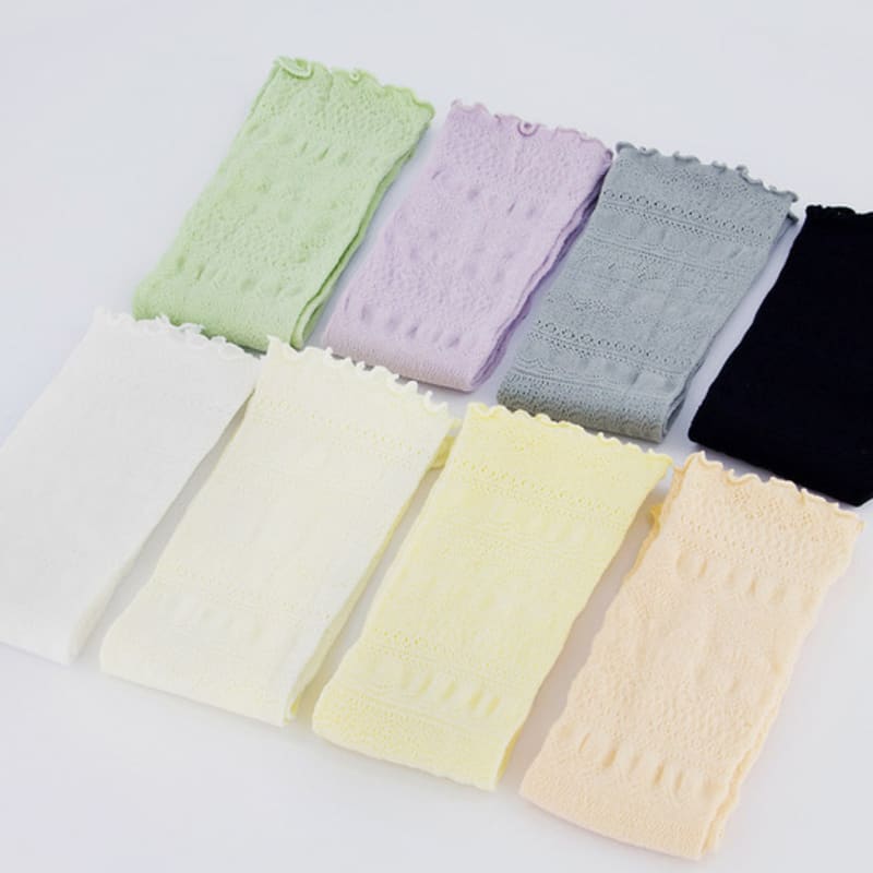 Biarritz Socks Cashmere Lace See-through Long Socks 8 Colors