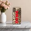 C-Clmj L-Leopard P-Print SWAG Custodia per Telefono Per Samsung S25,24,23,22,30,21,10,9,Ultra,Plus,Lite,FE,4,5 G Custodia Morbida Nera