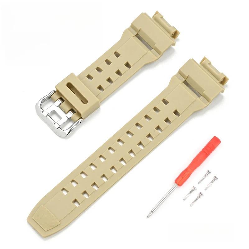 

Waterproof Resin Watch Strap For Casio G-SHOCK G9200 GW9200 GW9101 GW9102 GW9110 GW9125 Men Women Silicone Watch Band бежевий
