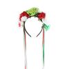 Europäischer & Amerikanischer Rose Cosplay Feiertagsparty Stirnband - Weihnachtliches florales Haarteil