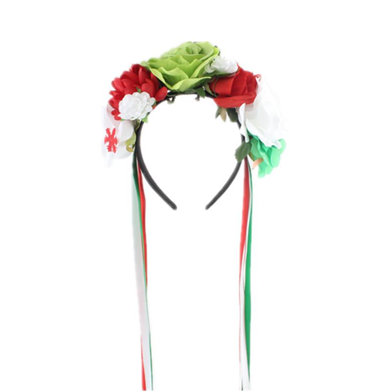European & American Rose Cosplay Holiday Party Headband - Christmas Floral Hairpiece
