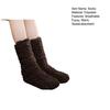 Warm Fluffy Socks Winter Thickened Fuzzy Socks with Elastic Cuffs Solid Color Cozy Sleeping Socks for Indoor Lounging Sleeping