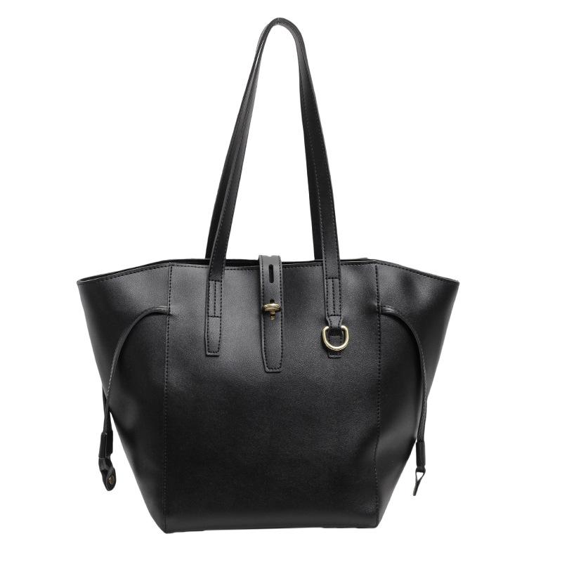 

Сумка для мамы Модная одноплечевая сумка-кроссбоди с большой вместимостью и ручками для ношения в руках, повседневная сумка-тоут чёрный