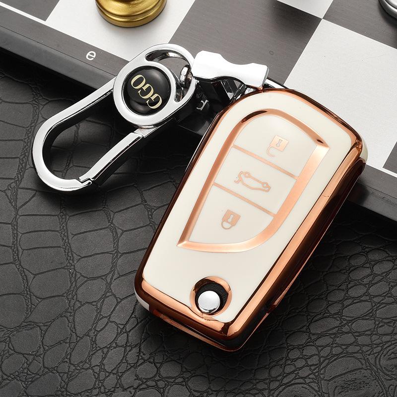 Toyota Key Case for RAV4, Camry, Levin, Corolla, Highlander, Crown - High-End Shell and Buckle