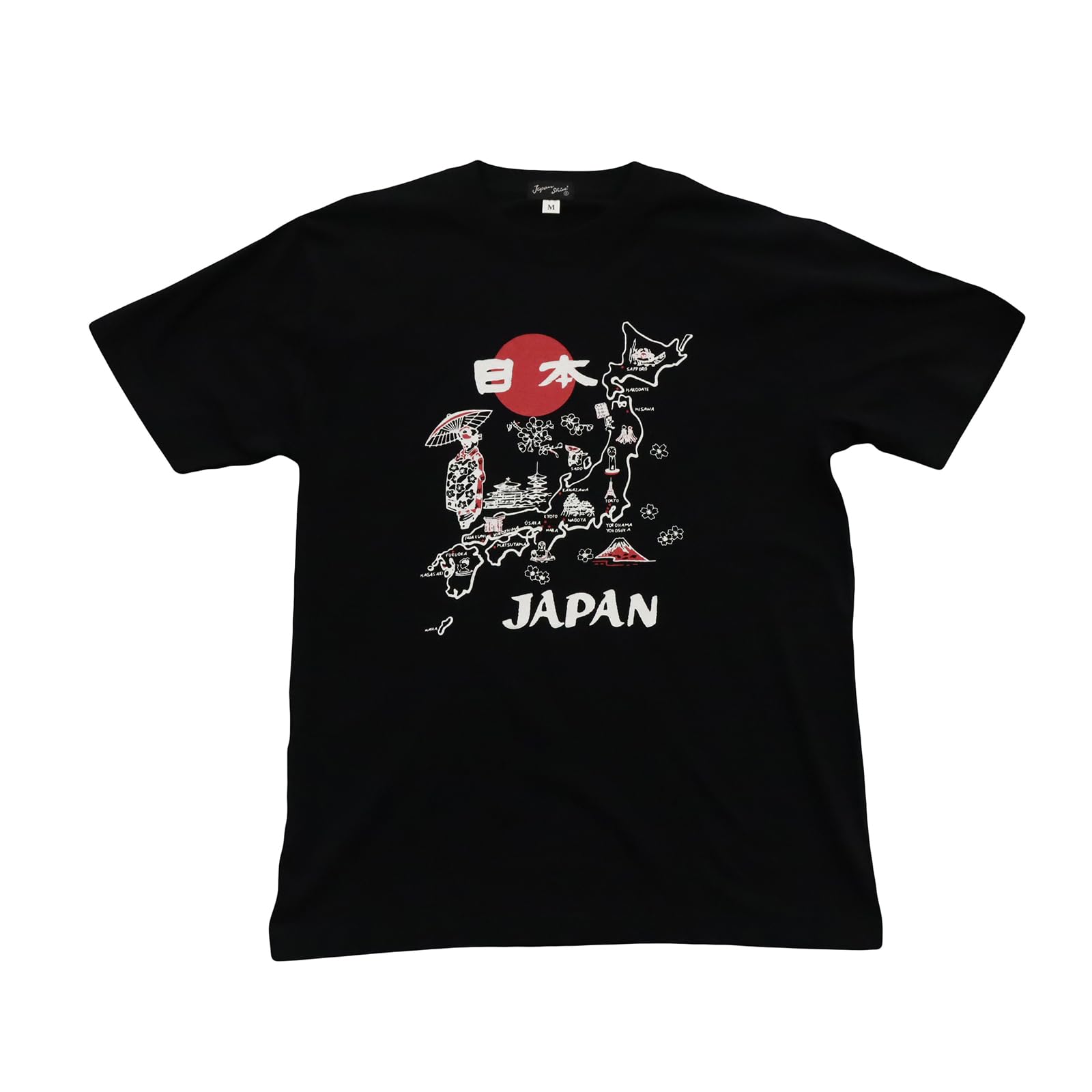 Japanese Souvenir Map 12 years old Black Shin-ei [T-shirt Maiko] (140cm)
