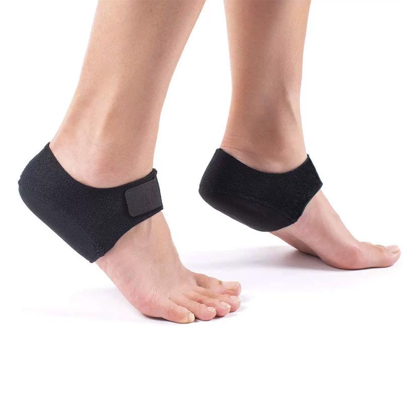 Silicone Heel Sleeve with Gel Pad for Shock Absorption - Unisex Protective Support Sock